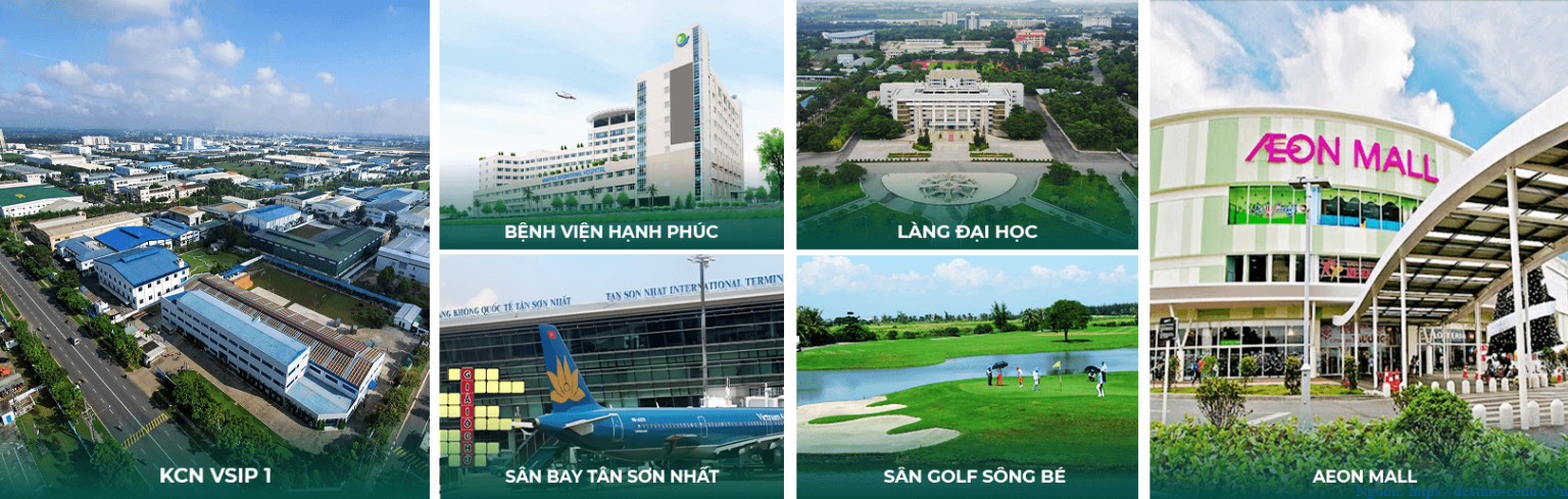 Các tiện ích ngoại khu nằm ngoài dự án The Emerald River Park