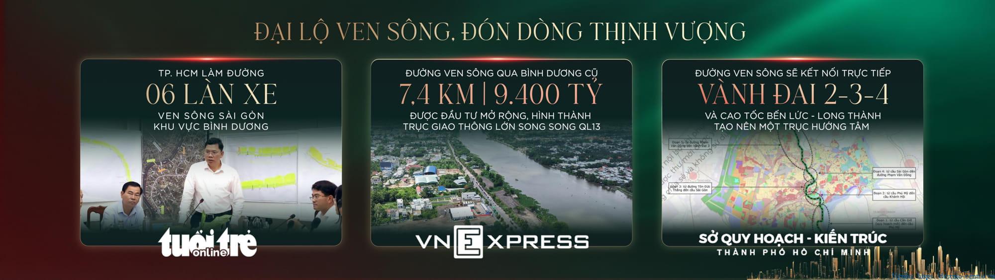 TP.HCM đầu tư xây Đại Lộ Ven Sông nối mặt tiền The Emerald River Park