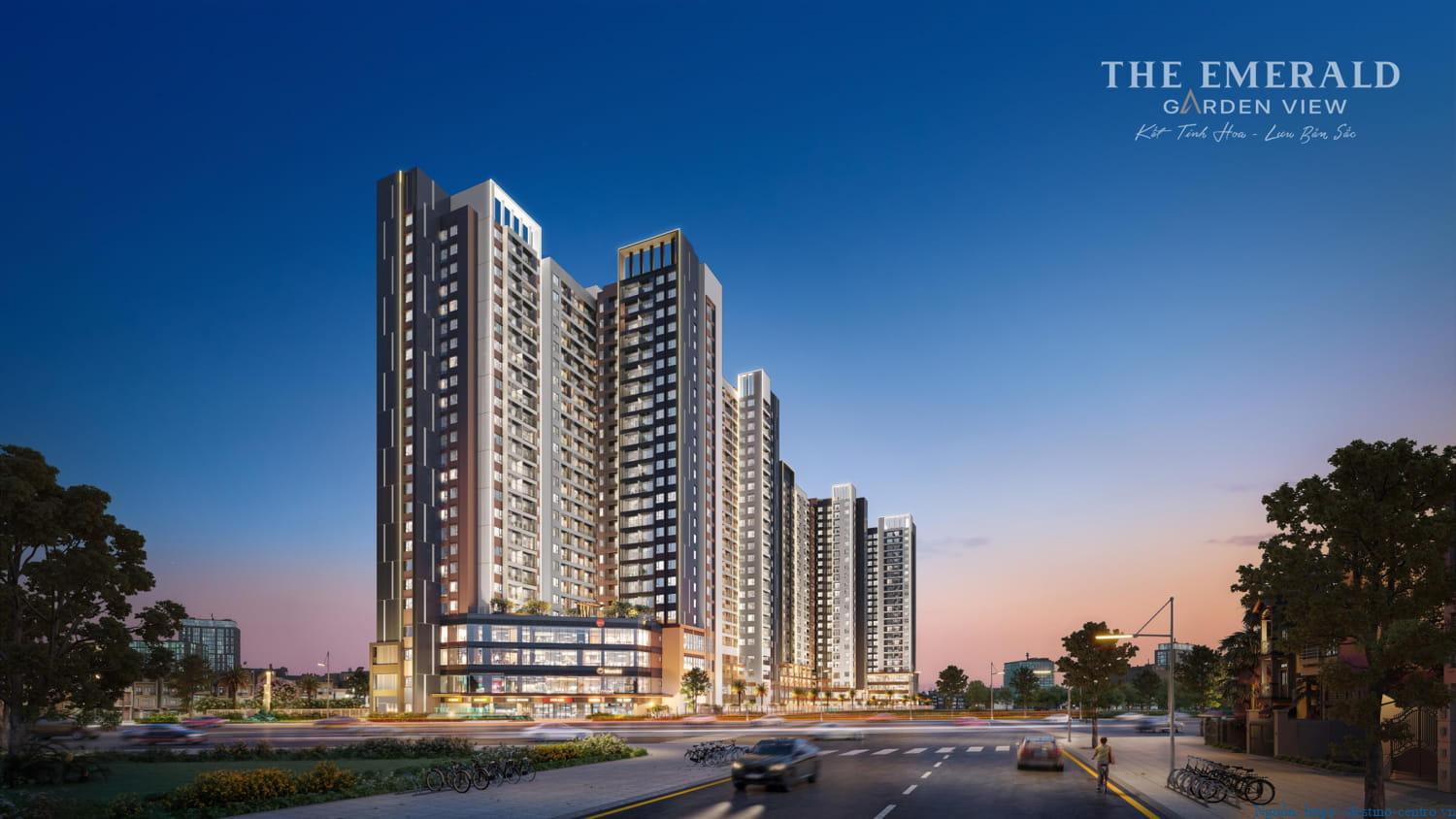 The Emerald Garden View ban đêm, 2.000 căn hộ tạo điểm nhấn