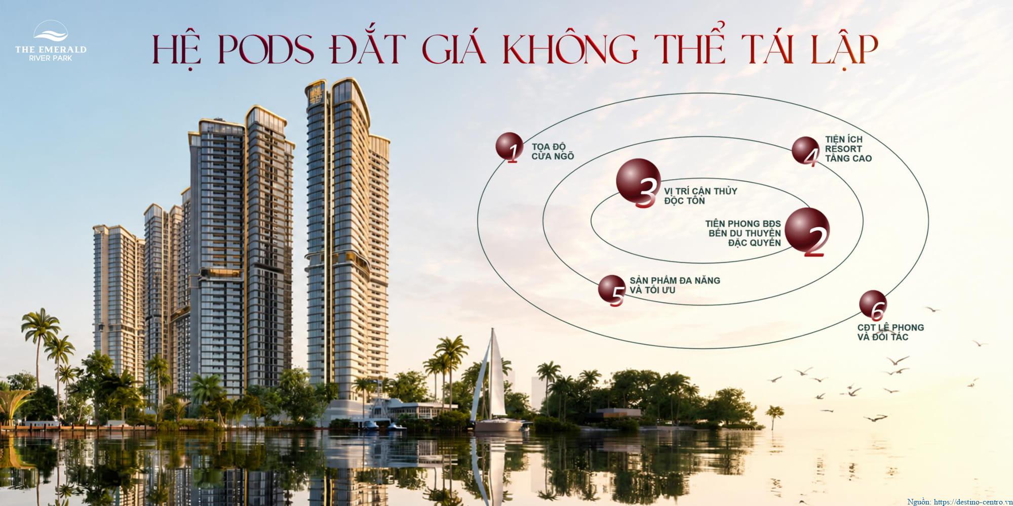 The Emerald River Park hệ pods có giá trị cao, không thể tái tạo được