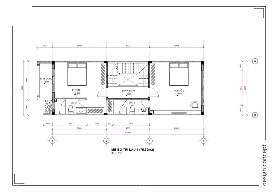 Thiết Kế Nhà Phố Golden Town 5x14 (3)