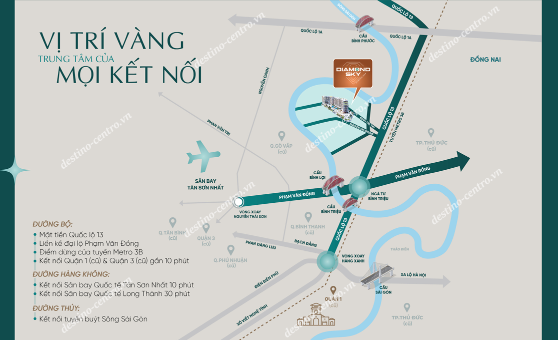 Vị Trí Diamond Sky Vạn Phúc City